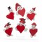 KSA Pack of 24 Snowman Heart Christmas Fridge Magnet 11.5"